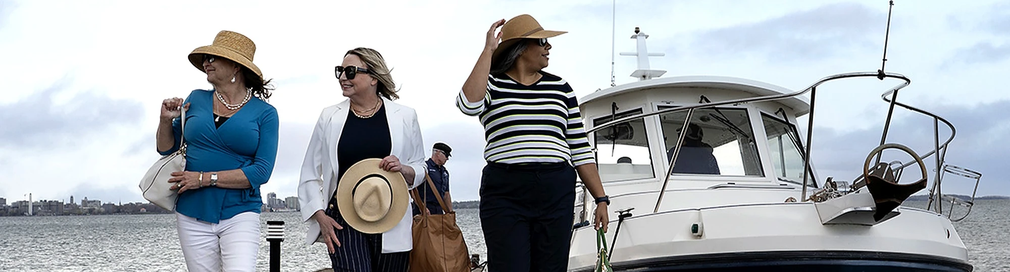 Limestone Bay guests arriving by boat